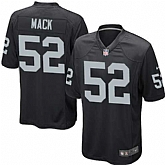 Nike Men & Women & Youth Raiders #52 Khalil Mack Black Team Color Game Jersey,baseball caps,new era cap wholesale,wholesale hats
